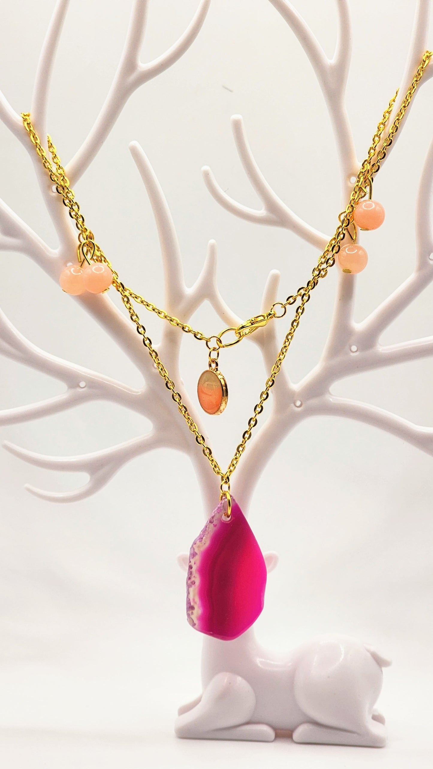 Golden agate chain