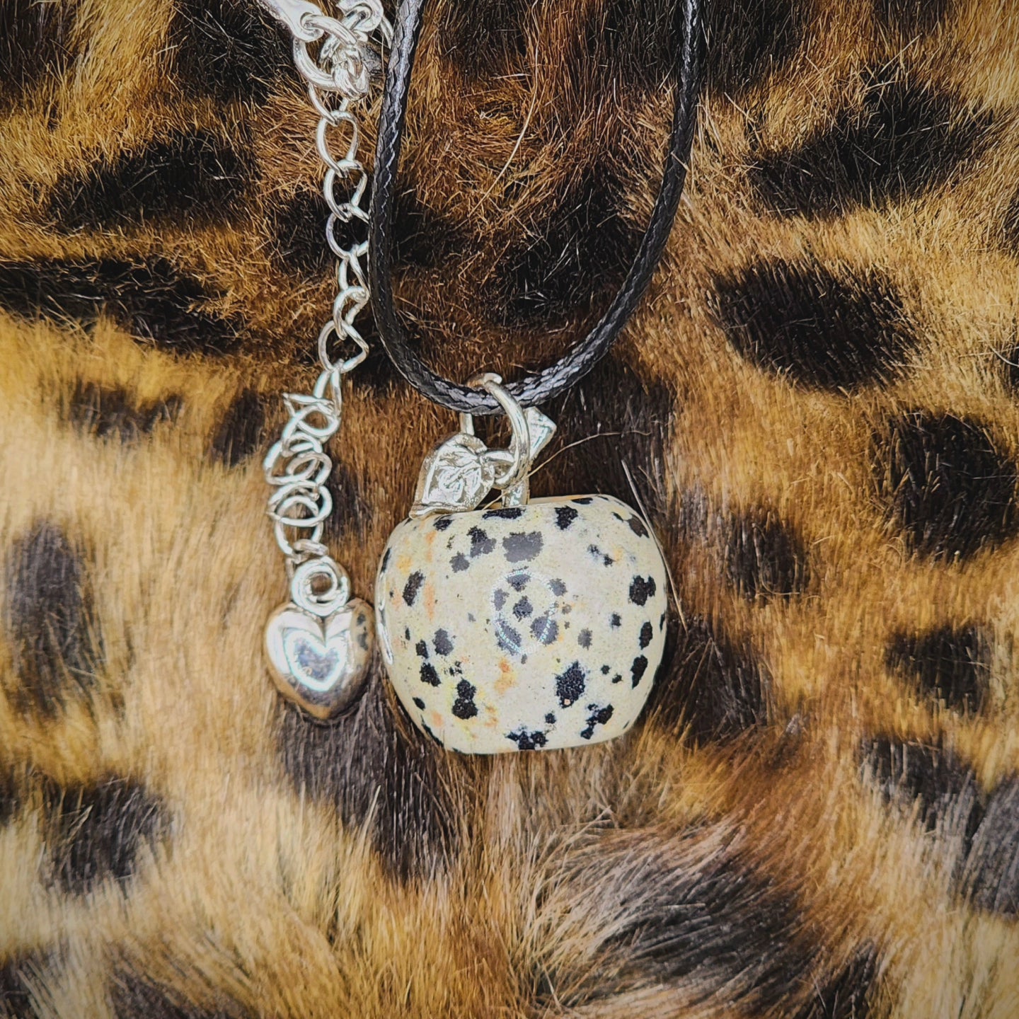 Dalmatian Jasper Apple Necklace