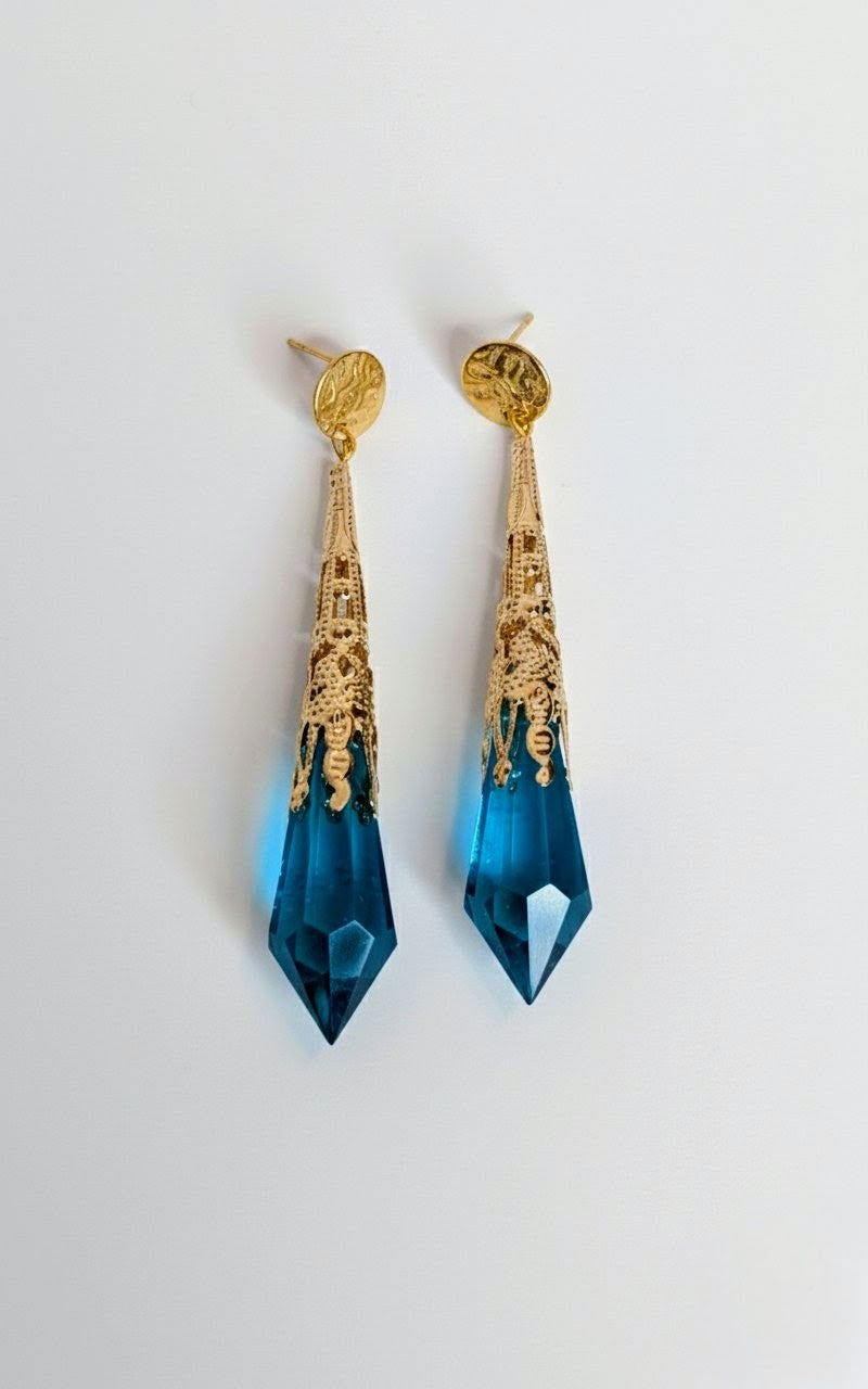 Boucles d'oreilles Gouttes de Saphir