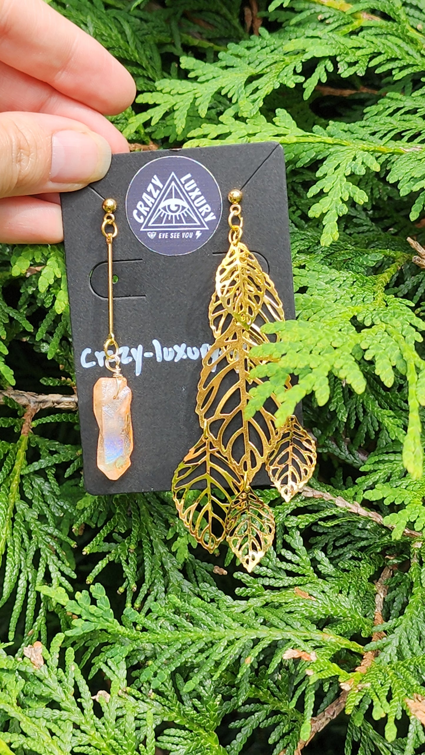 Boucles d'oreilles Quartz féerique