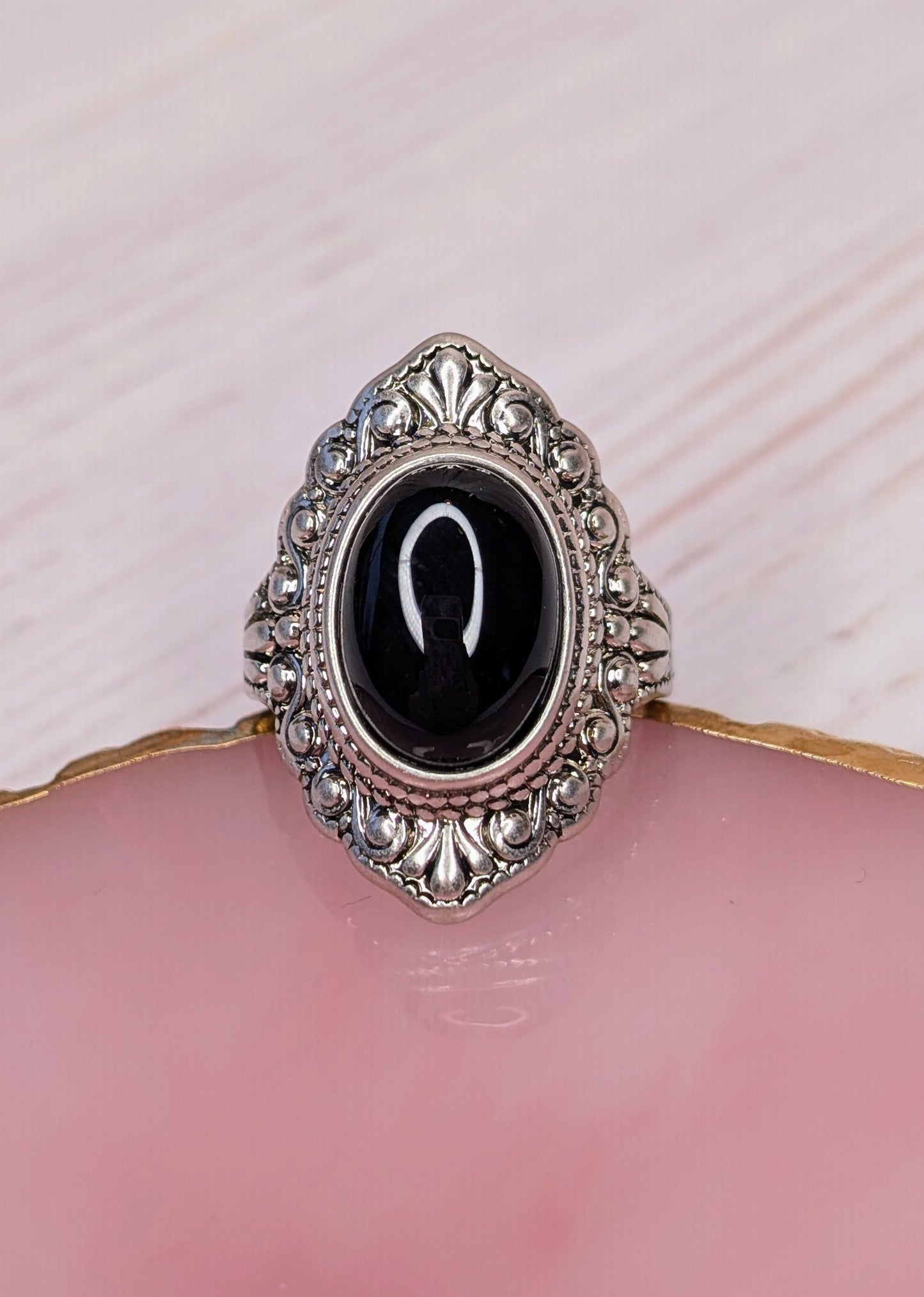 Bague Agate noire