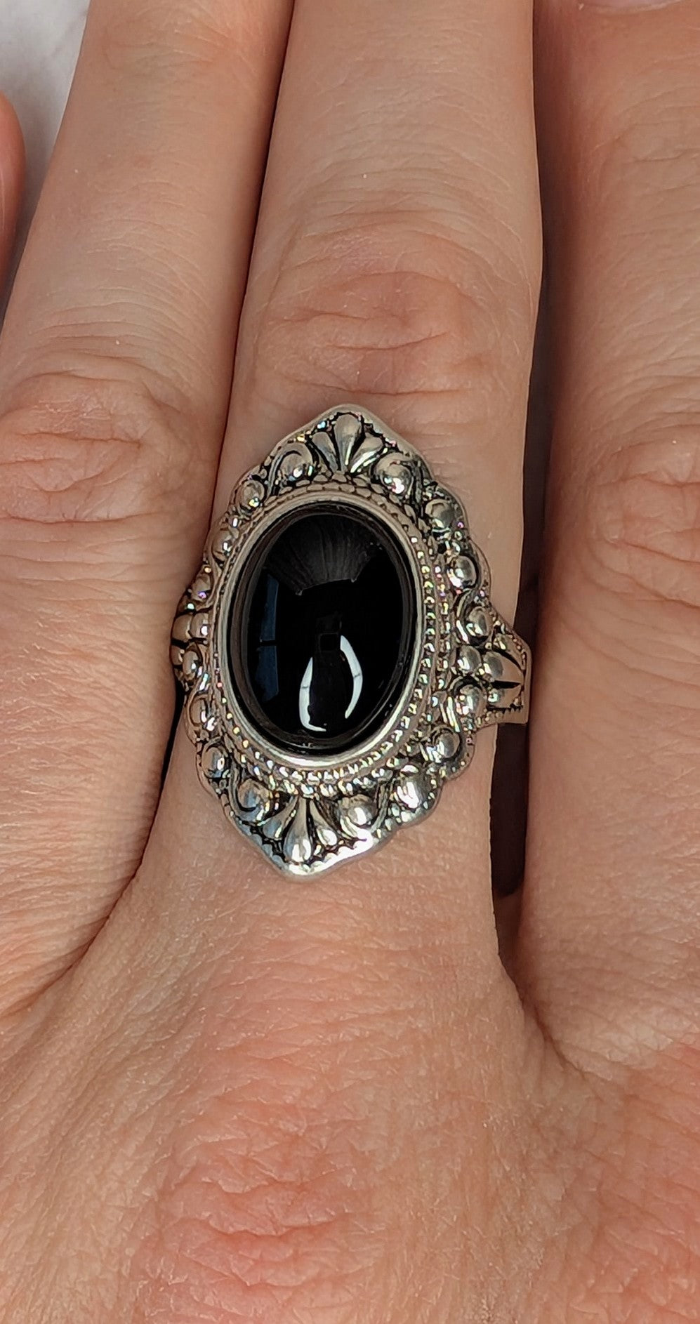 Bague Agate noire
