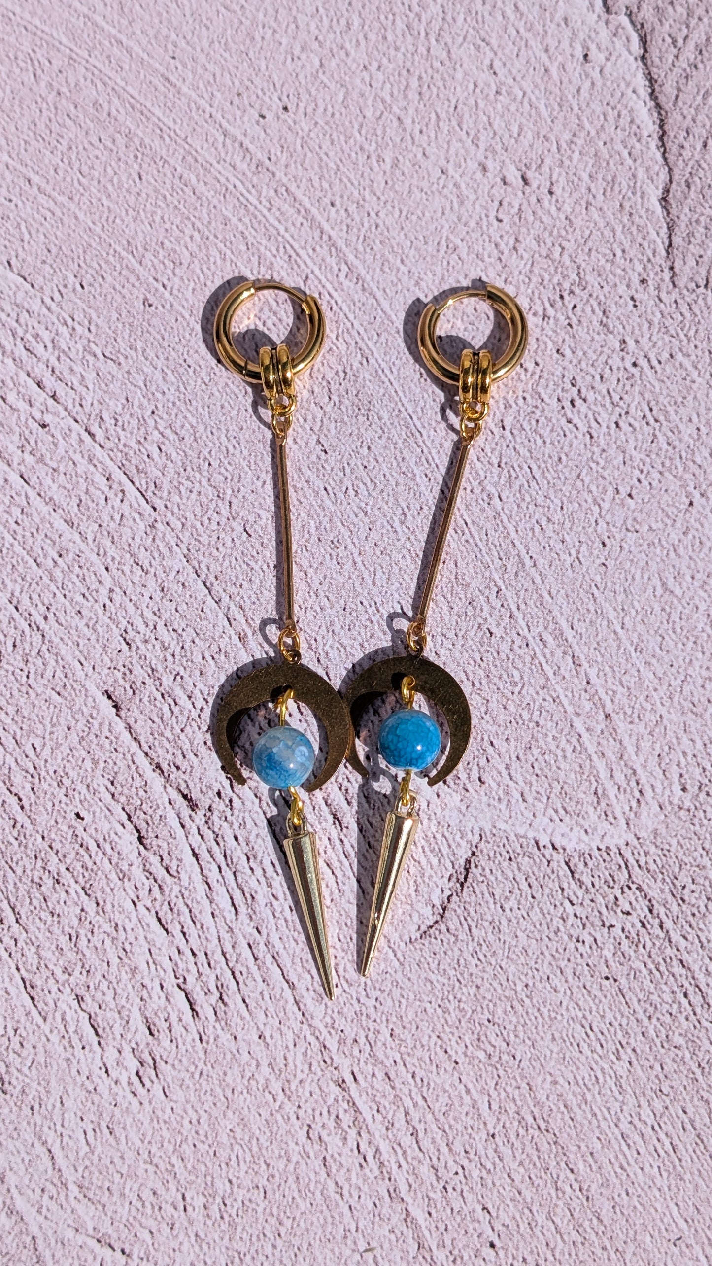 Boucles d'oreilles Croissant d'Azur