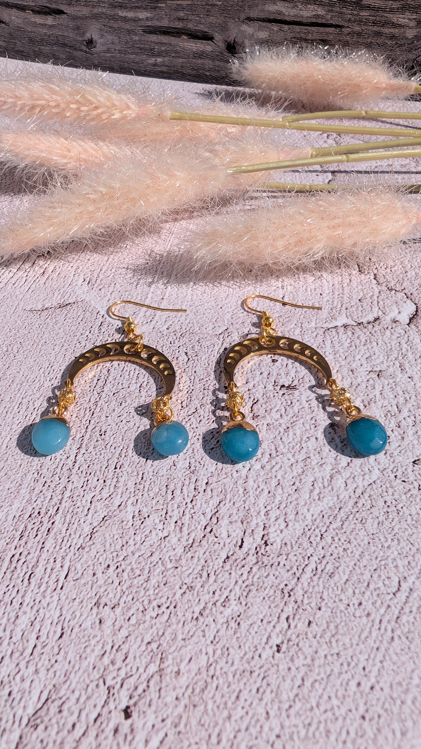 Boucles d'oreilles Clair de Lune Azur