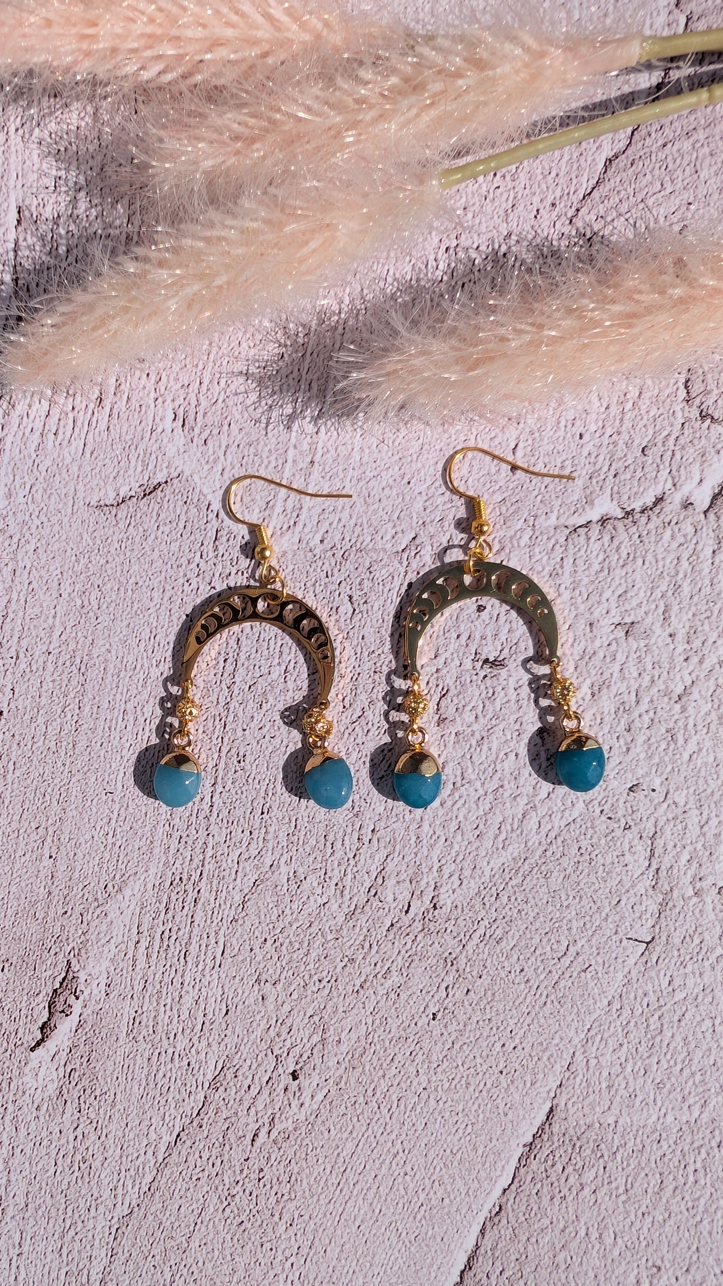 Boucles d'oreilles Clair de Lune Azur