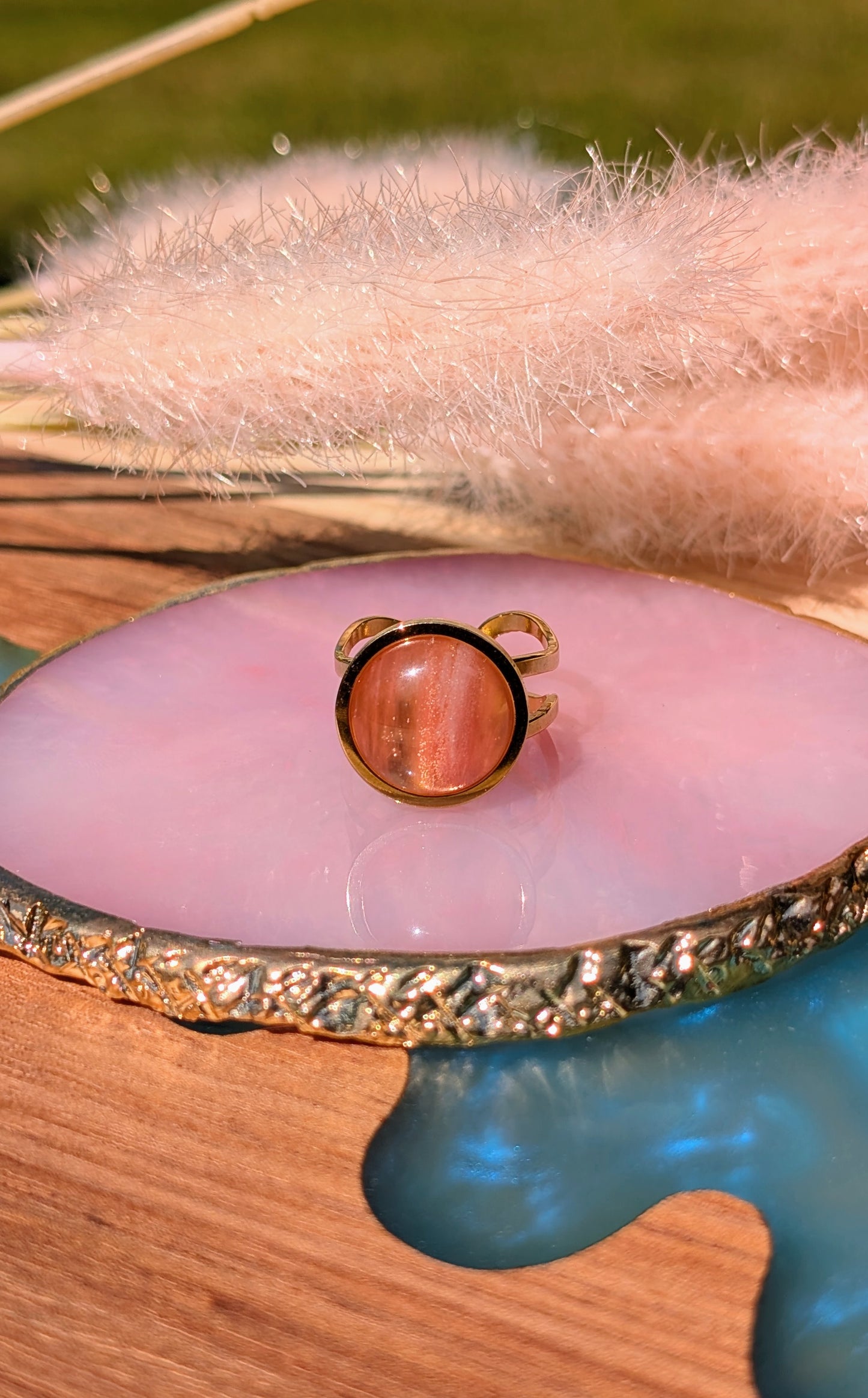 Bague Quartz Pastèque