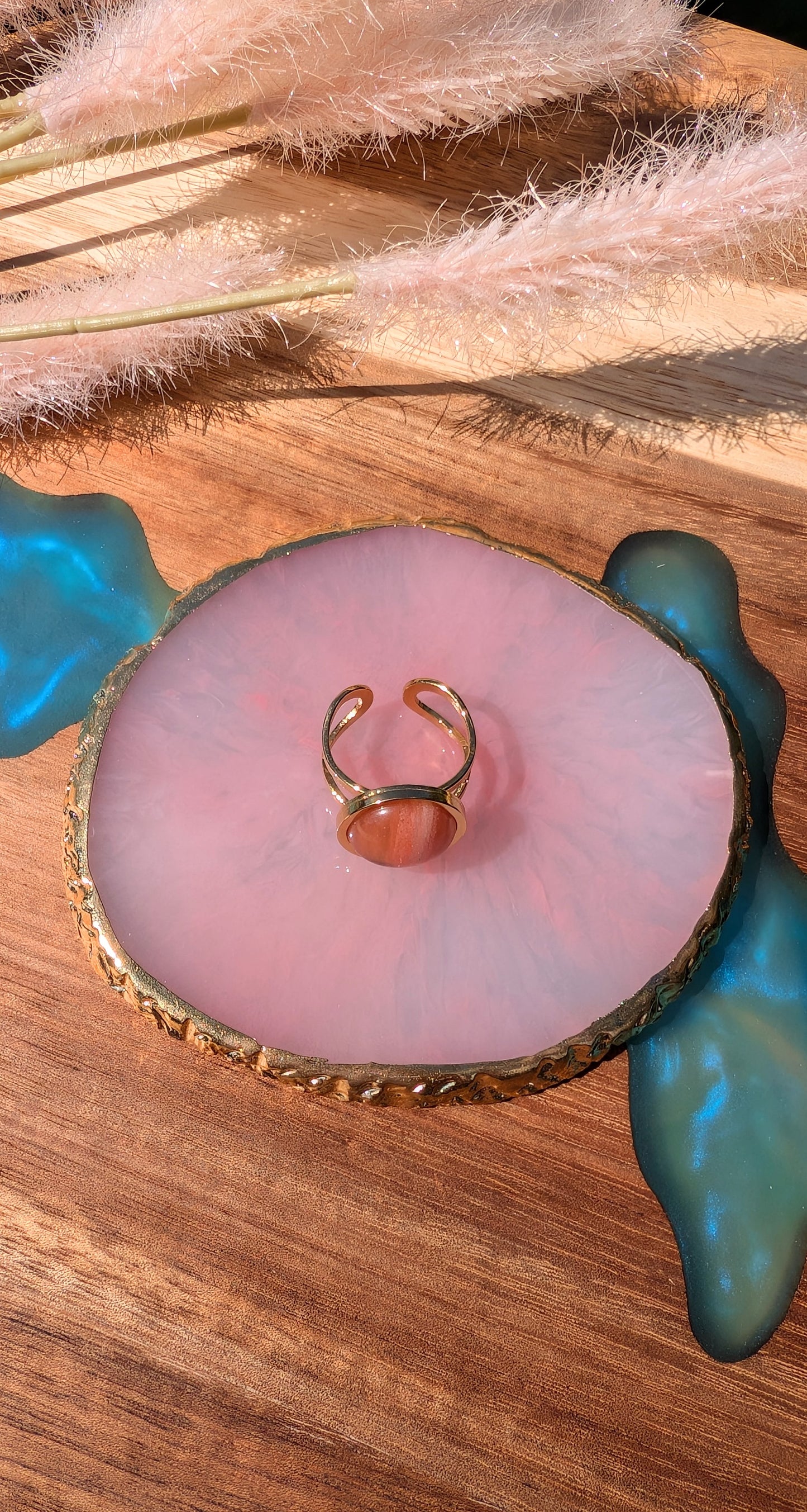Bague Quartz Pastèque