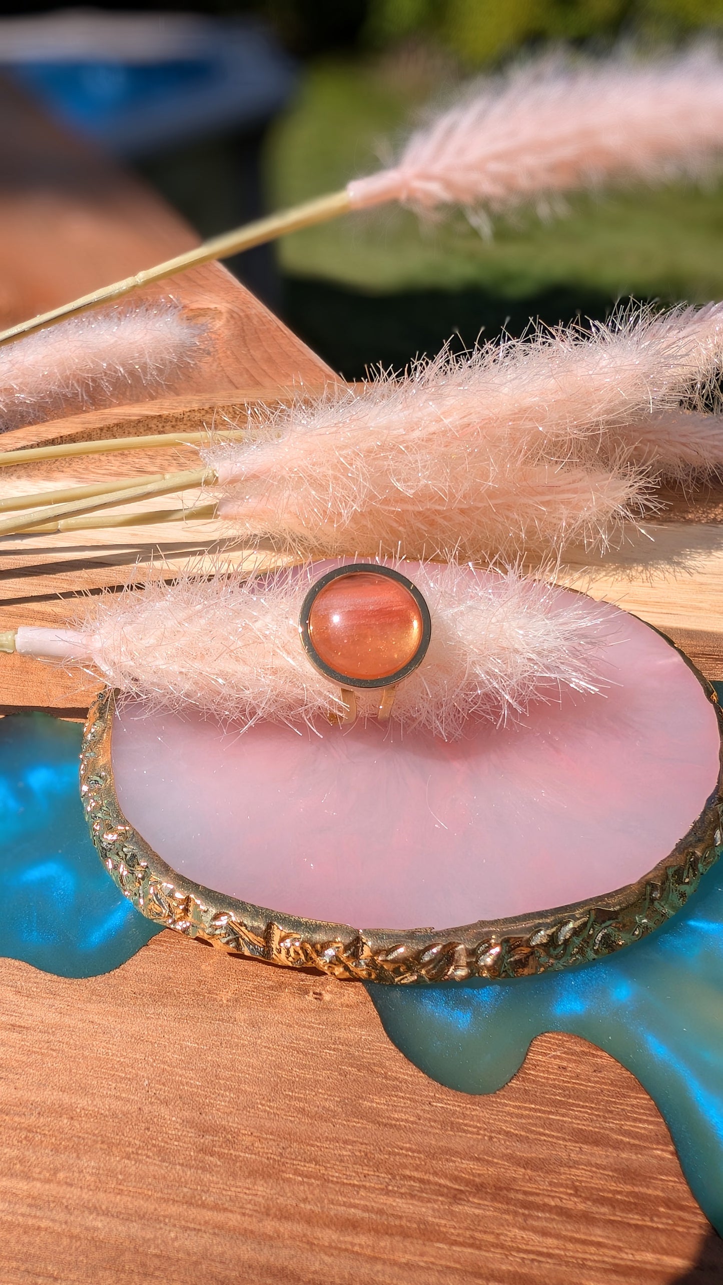Bague Quartz Pastèque