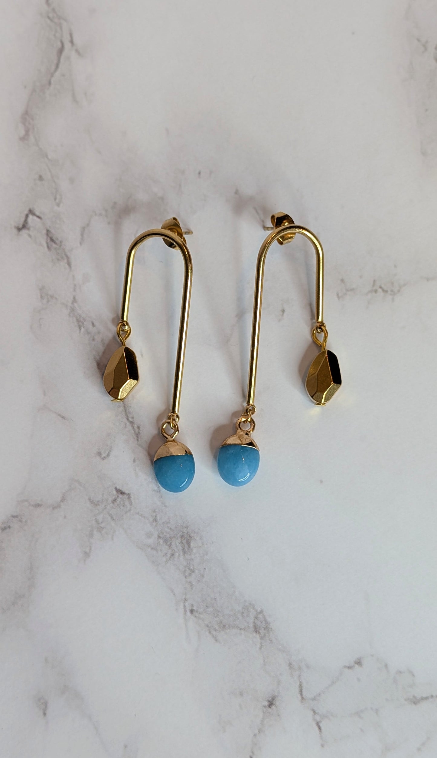 Boucles d'oreilles Jade Or