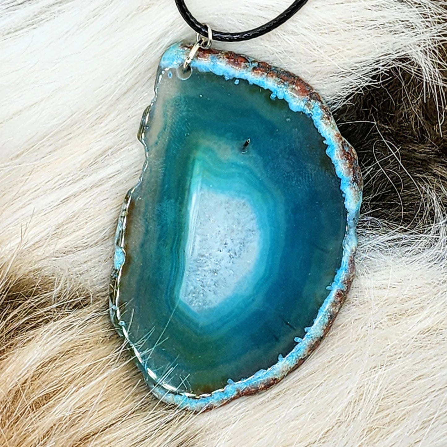 Collier pierre agate