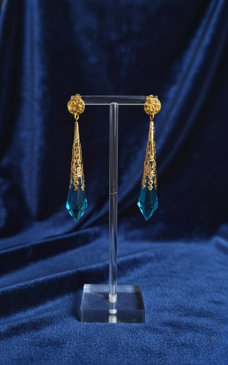 Boucles d'oreilles Gouttes de Saphir
