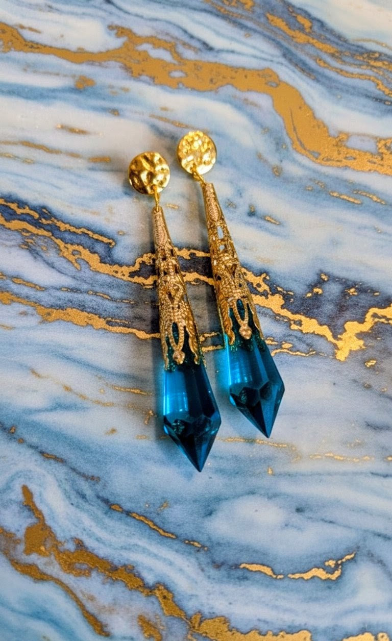 Boucles d'oreilles Gouttes de Saphir