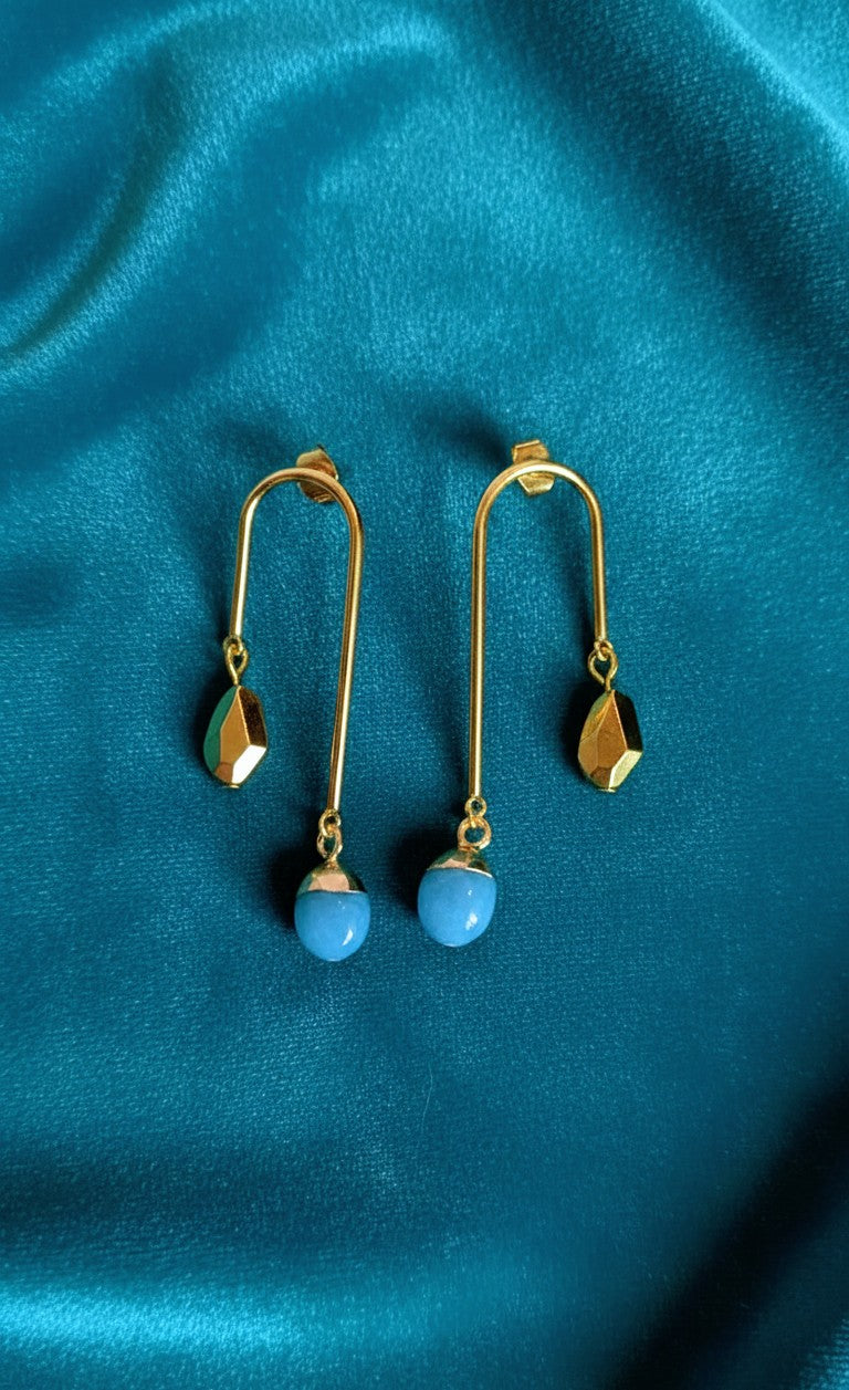 Boucles d'oreilles Jade Or