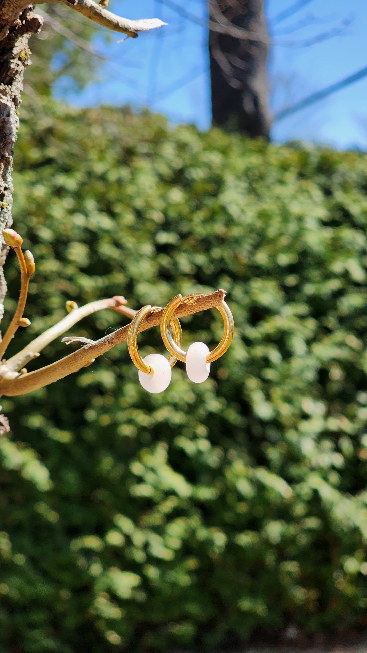 Boucles d'oreilles Quartz rose