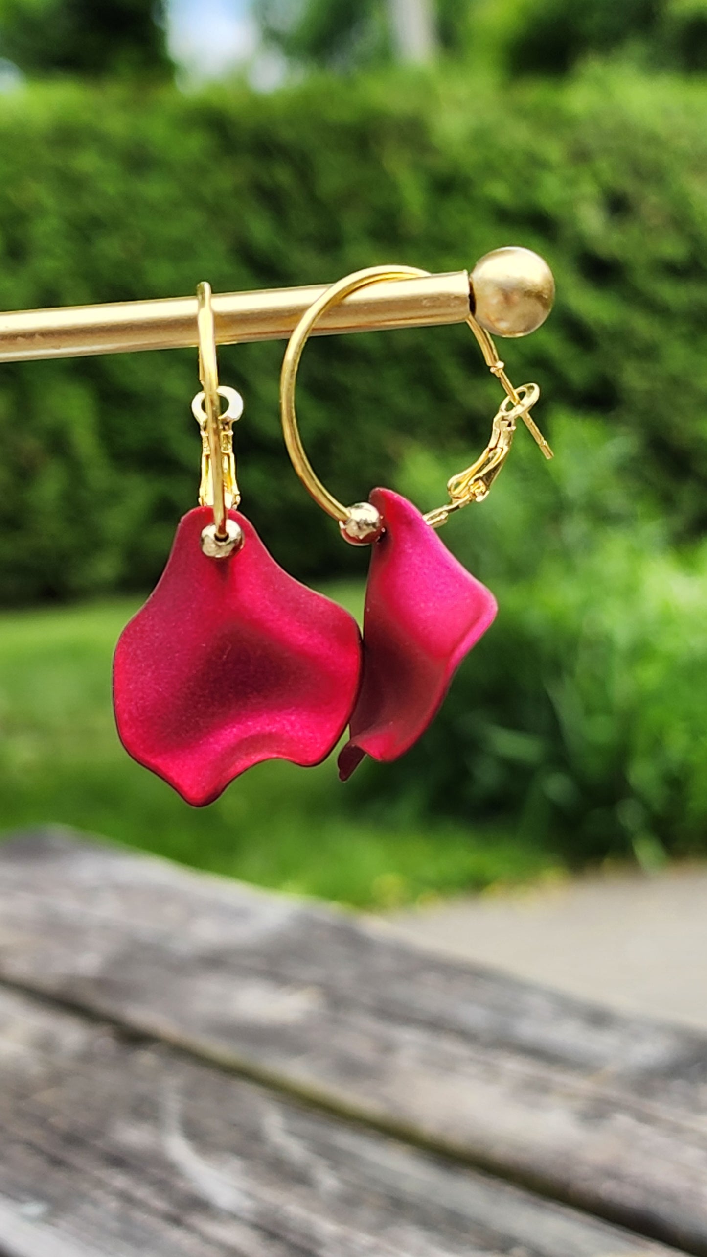 Boucles d'oreilles Pétales de rose