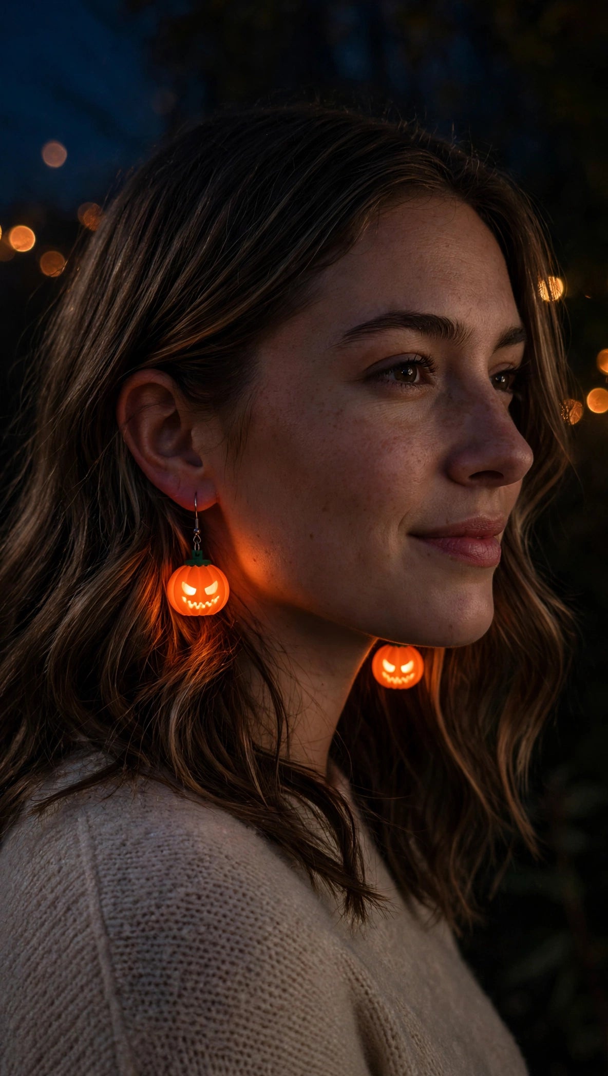 Boucles d'oreilles Citrouilles Enflammées