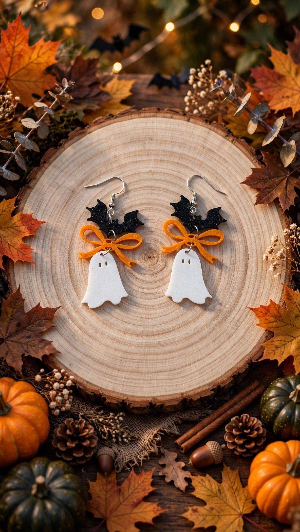 Boucles d'oreilles Petit Fantôme d'Halloween