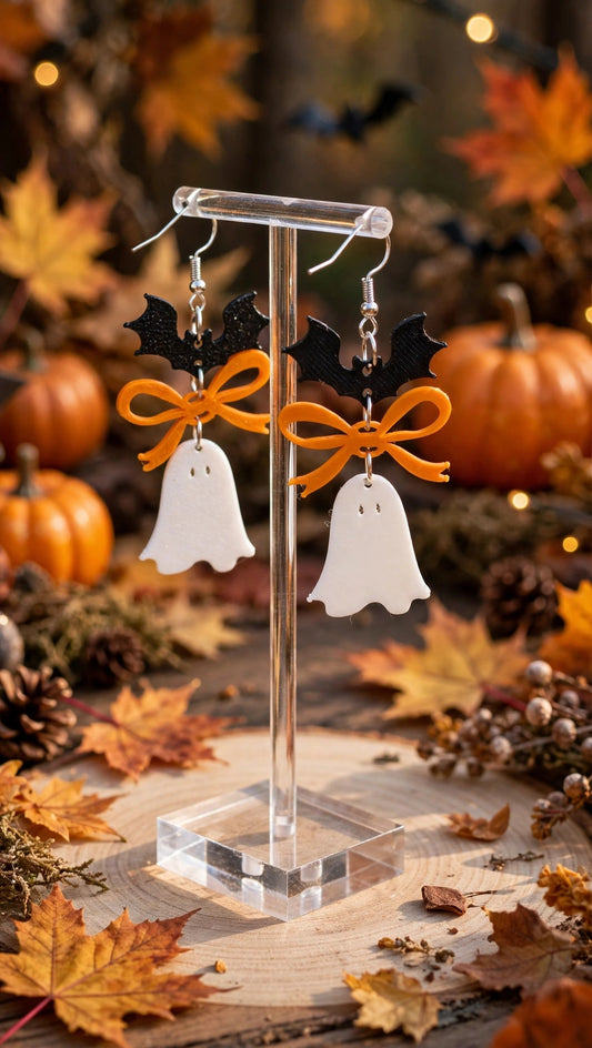Boucles d'oreilles Petit Fantôme d'Halloween