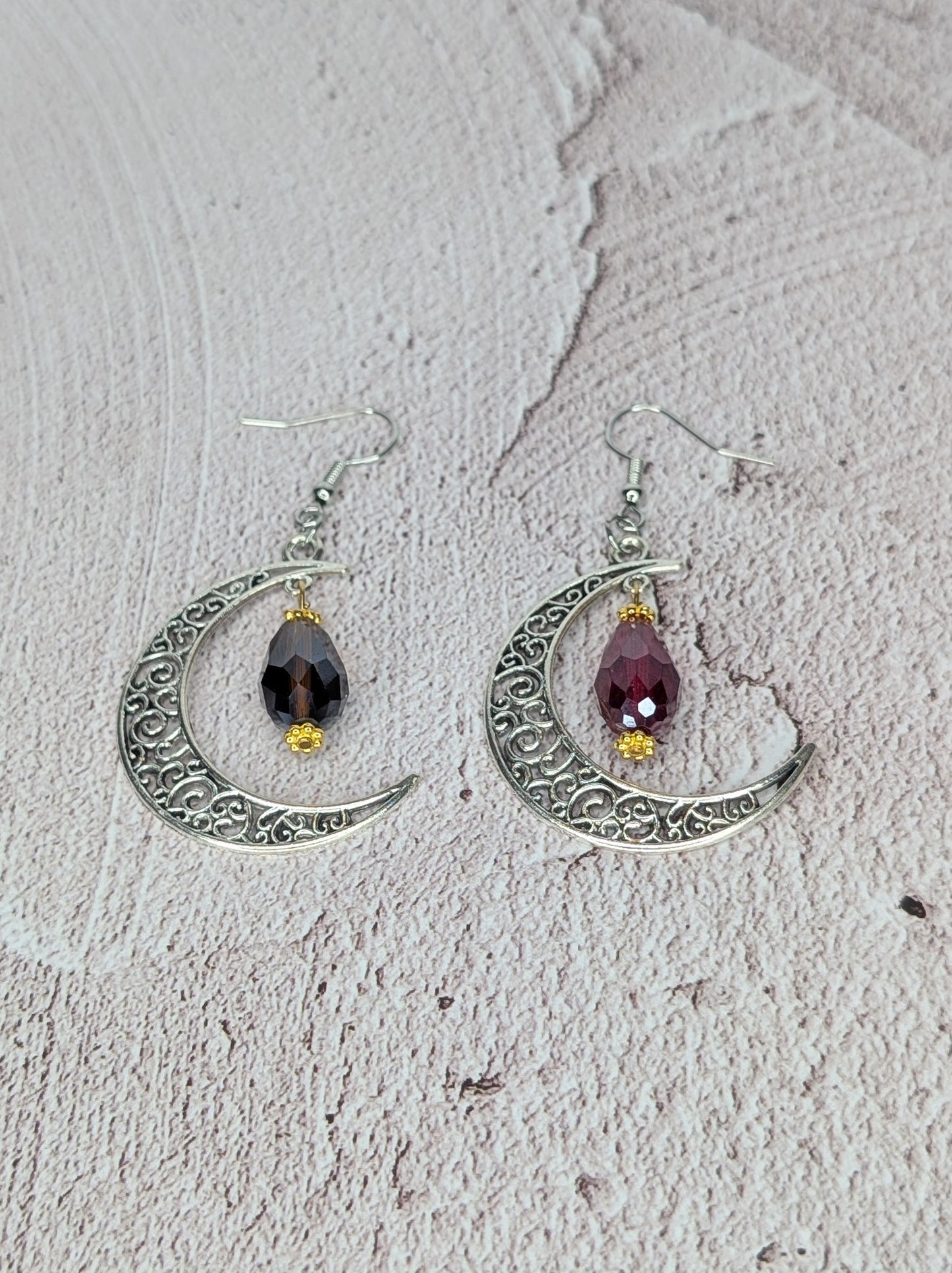 Boucles d'oreilles Lune Mystique