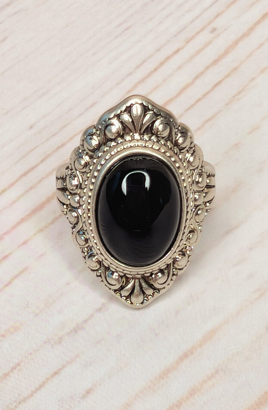 Bague Agate noire