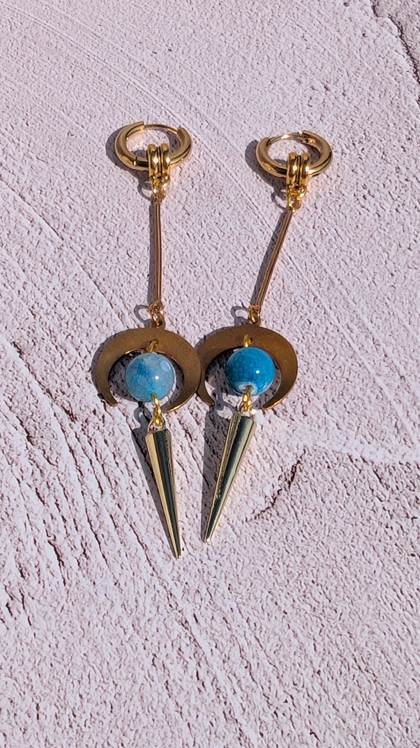 Boucles d'oreilles Croissant d'Azur