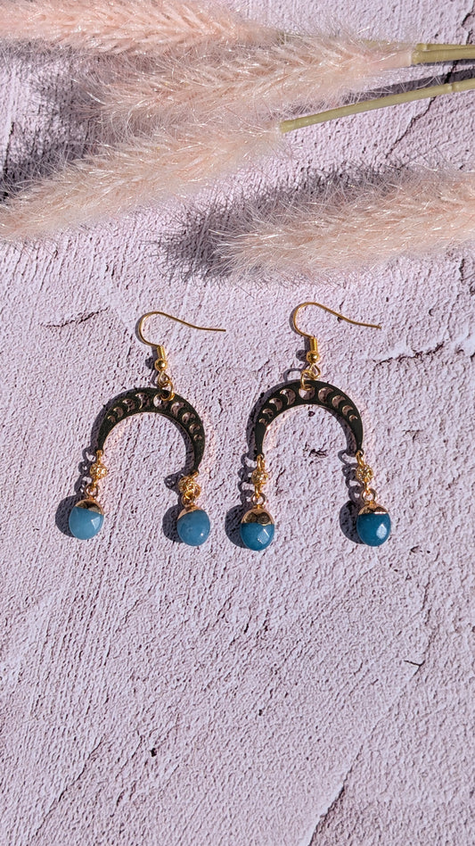 Boucles d'oreilles Clair de Lune Azur