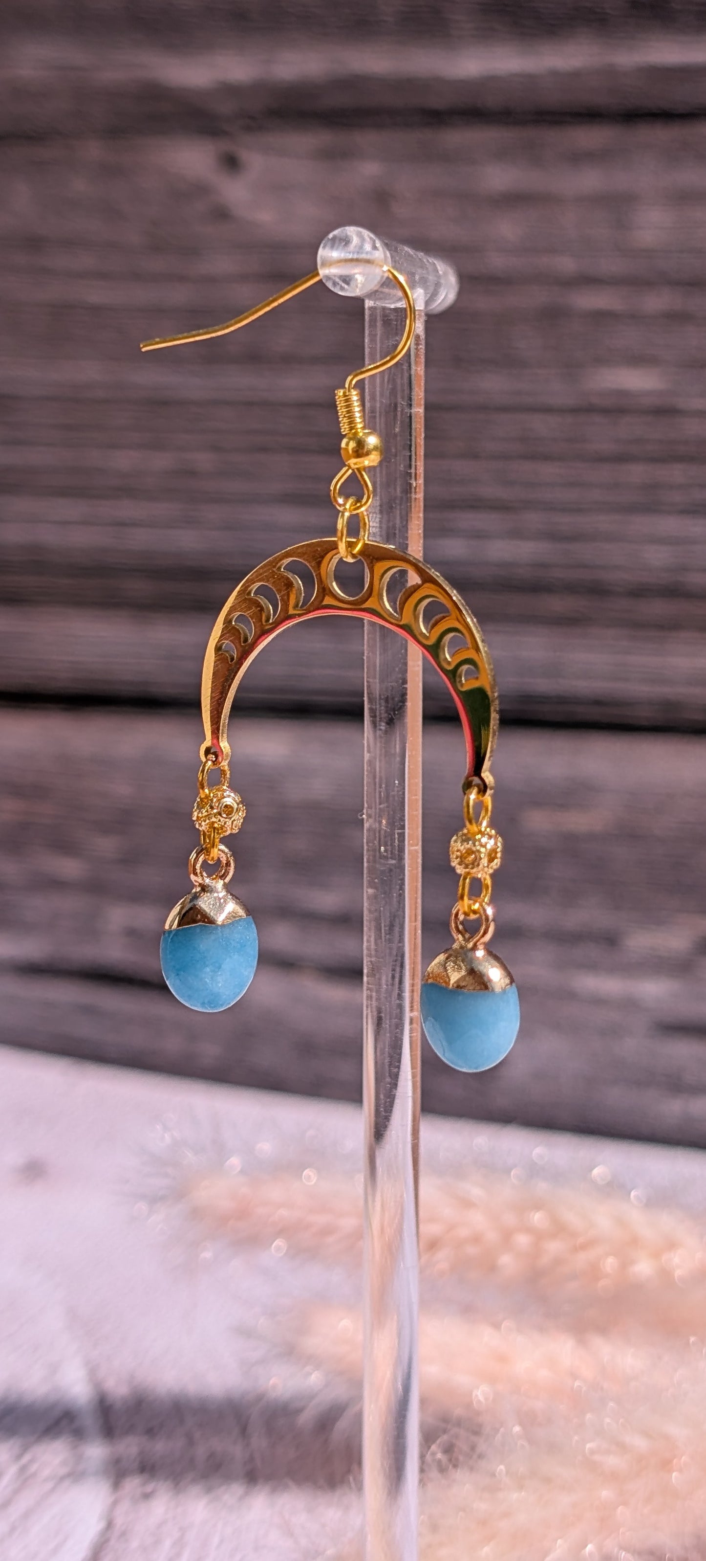 Boucles d'oreilles Clair de Lune Azur