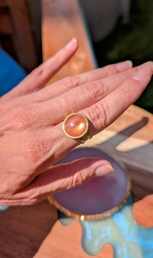 Bague Quartz Pastèque