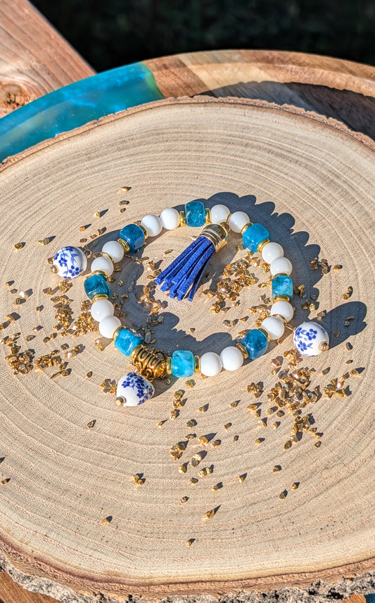 Bracelet Breloques de Porcelaine