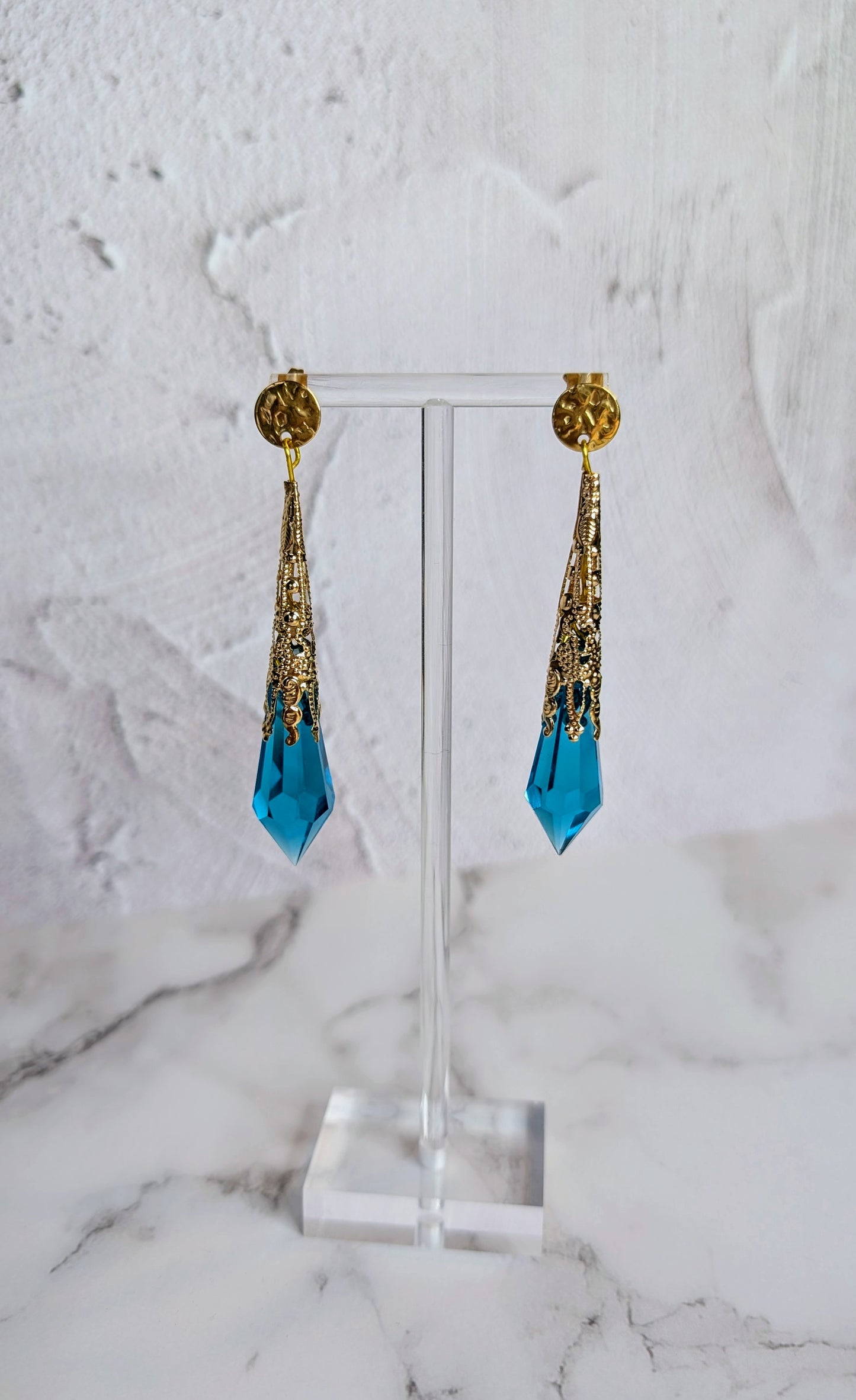 Boucles d'oreilles Gouttes de Saphir