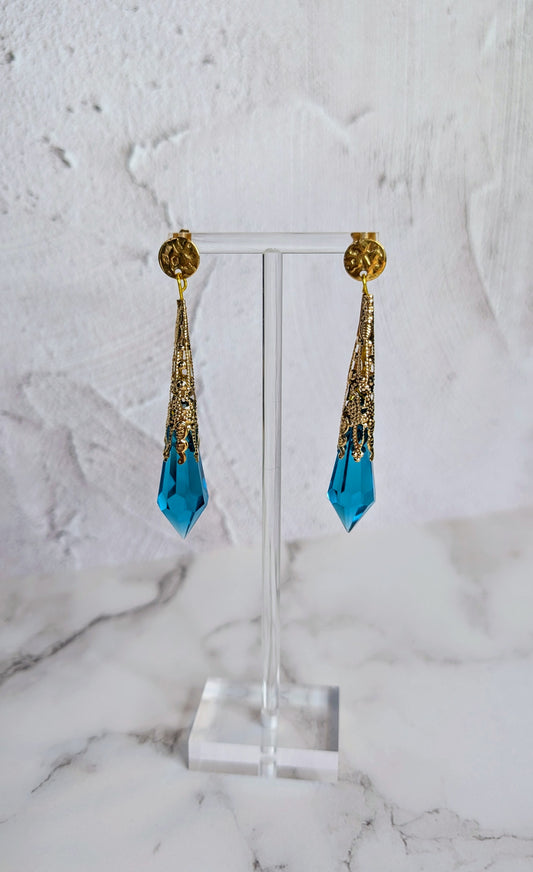 Boucles d'oreilles Gouttes de Saphir