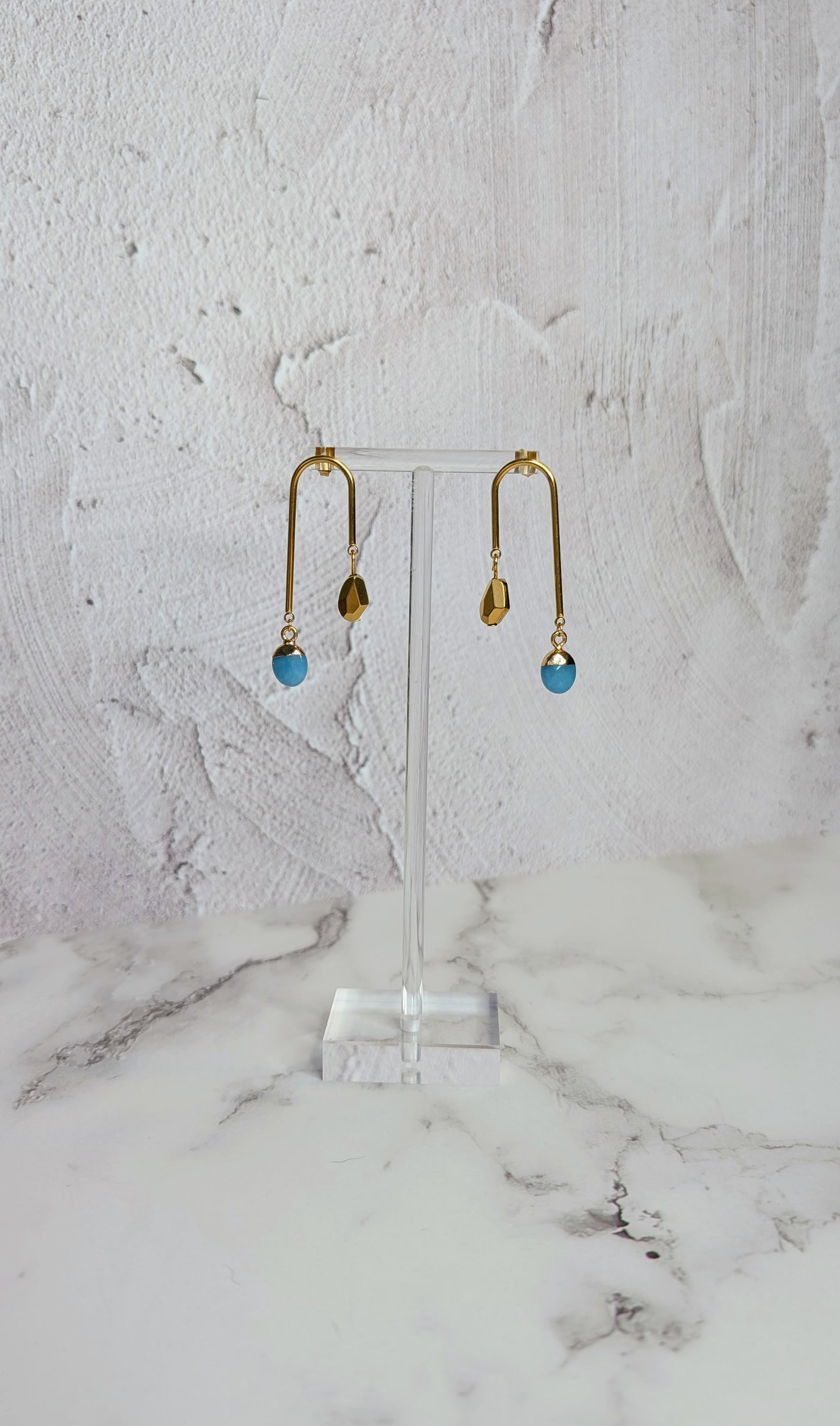 Boucles d'oreilles Jade Or