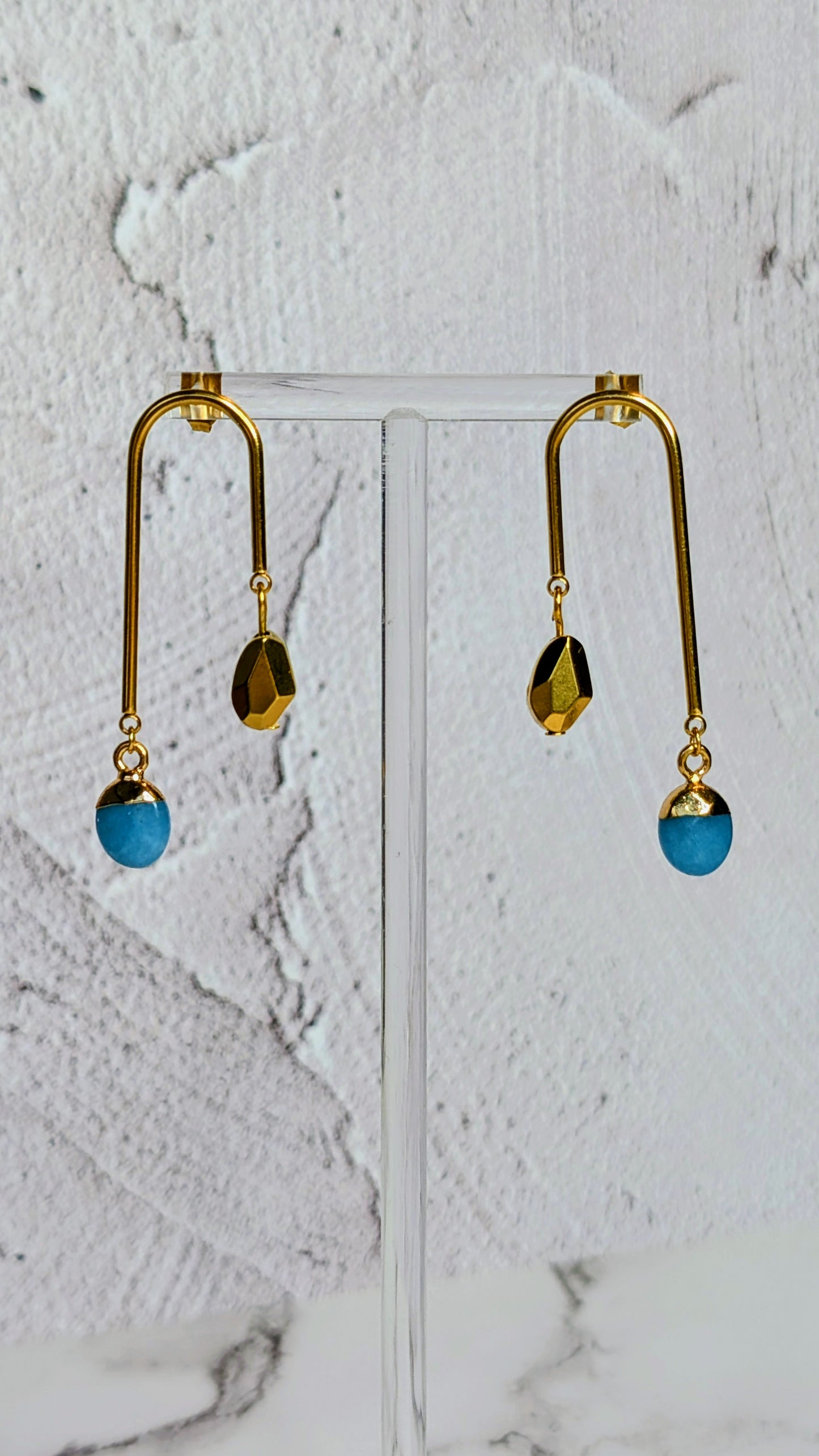 Boucles d'oreilles Jade Or