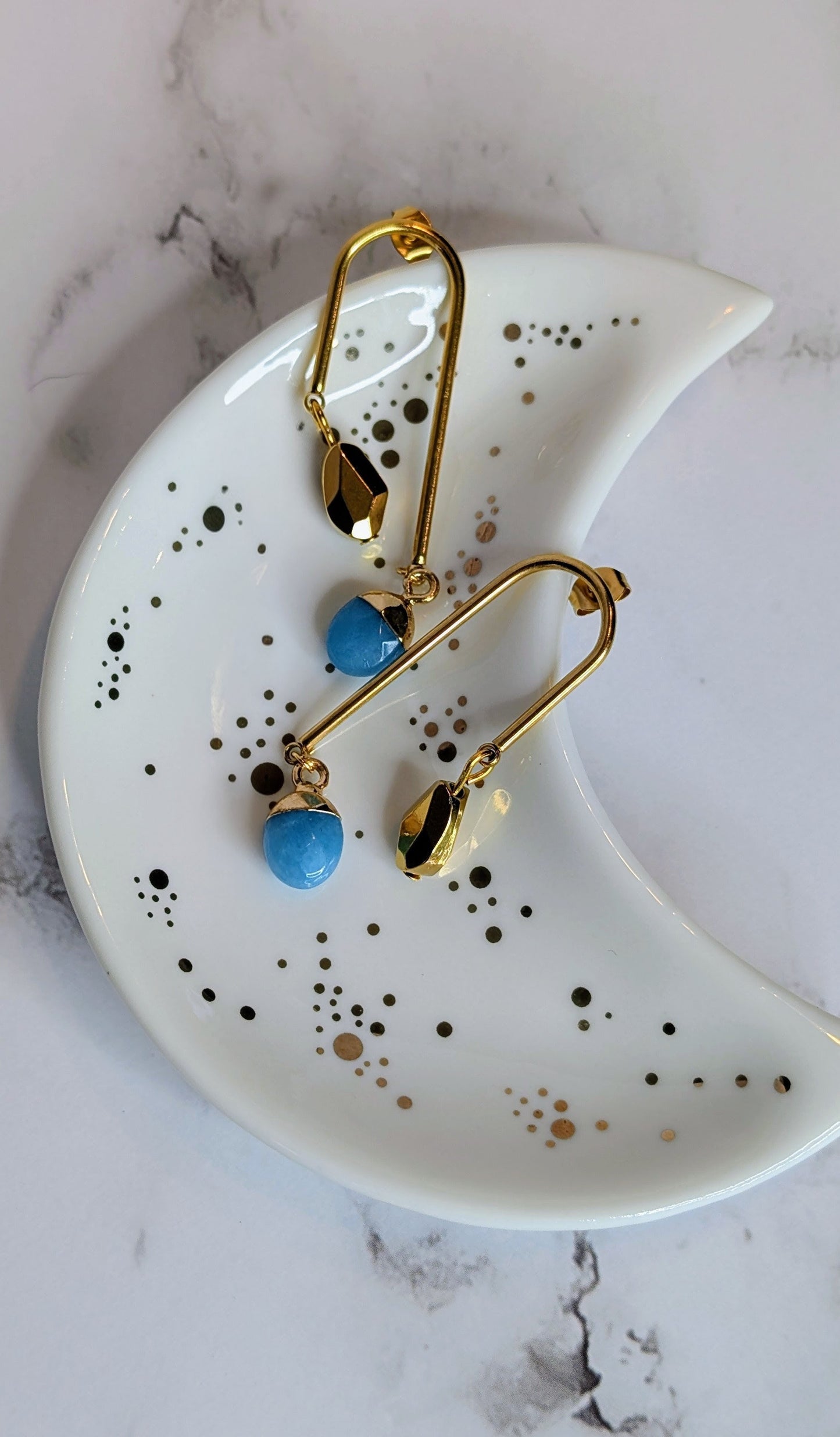 Boucles d'oreilles Jade Or