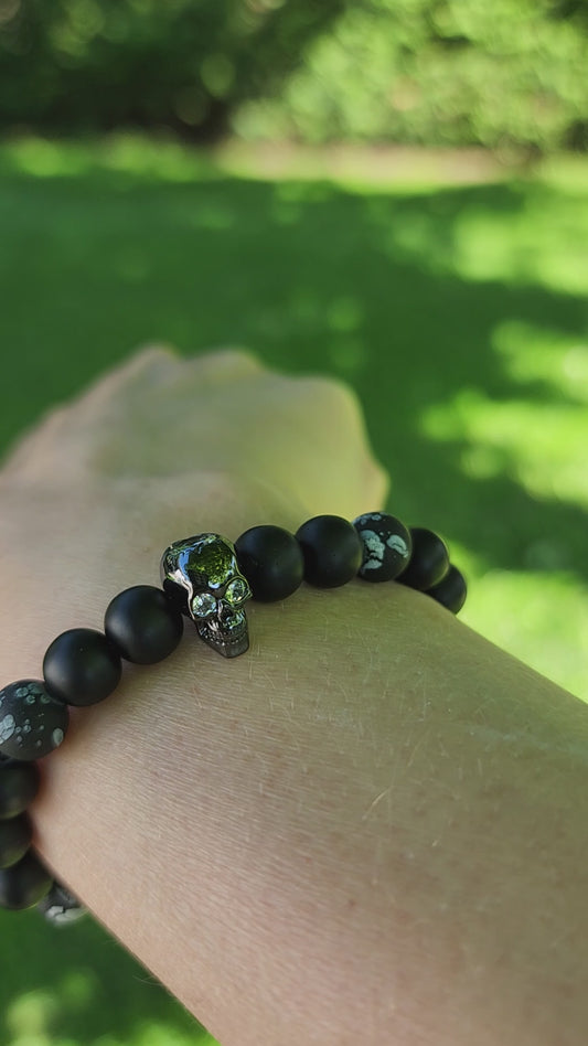 Bracelet Black Skull noir